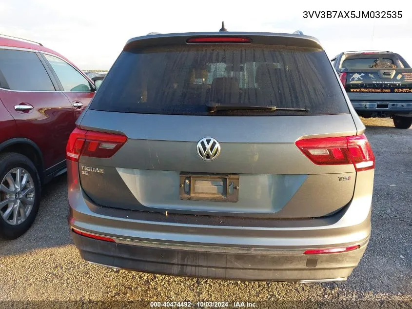 2018 Volkswagen Tiguan 2.0T Se/2.0T Sel VIN: 3VV3B7AX5JM032535 Lot: 40474492