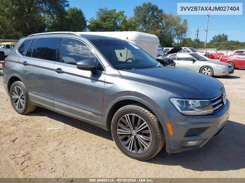 2018 Volkswagen Tiguan 2.0T Se/2.0T Sel VIN: 3VV2B7AX4JM027404 Lot: 40480114