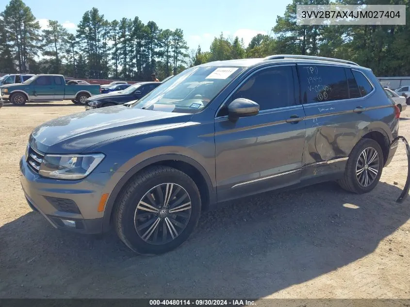 2018 Volkswagen Tiguan 2.0T Se/2.0T Sel VIN: 3VV2B7AX4JM027404 Lot: 40480114