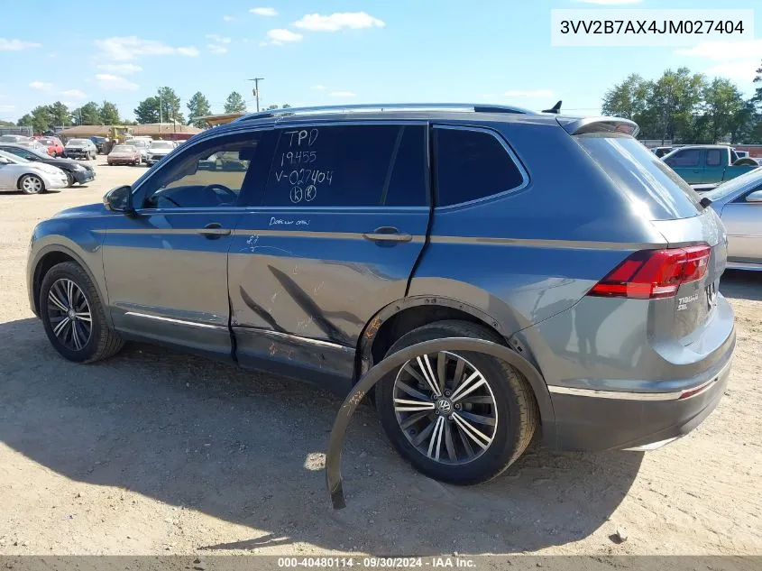 3VV2B7AX4JM027404 2018 Volkswagen Tiguan 2.0T Se/2.0T Sel