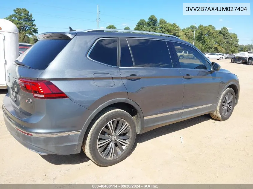 2018 Volkswagen Tiguan 2.0T Se/2.0T Sel VIN: 3VV2B7AX4JM027404 Lot: 40480114