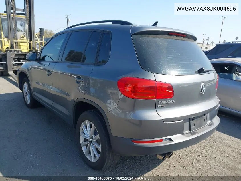 2018 Volkswagen Tiguan Limited 2.0T VIN: WVGAV7AX8JK004695 Lot: 40483675