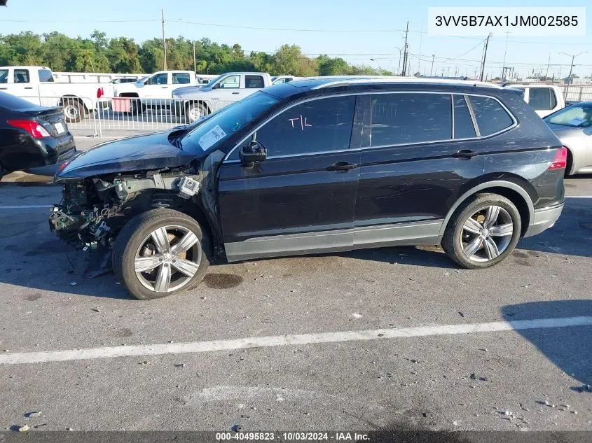 3VV5B7AX1JM002585 2018 Volkswagen Tiguan 2.0T Sel Premium