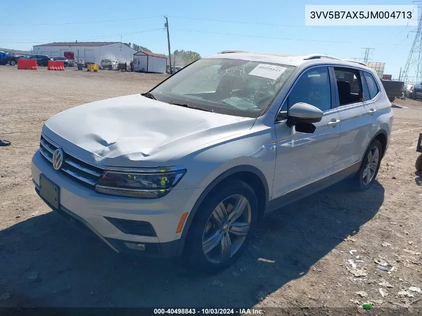 2018 Volkswagen Tiguan 2.0T Sel Premium VIN: 3VV5B7AX5JM004713 Lot: 40498843