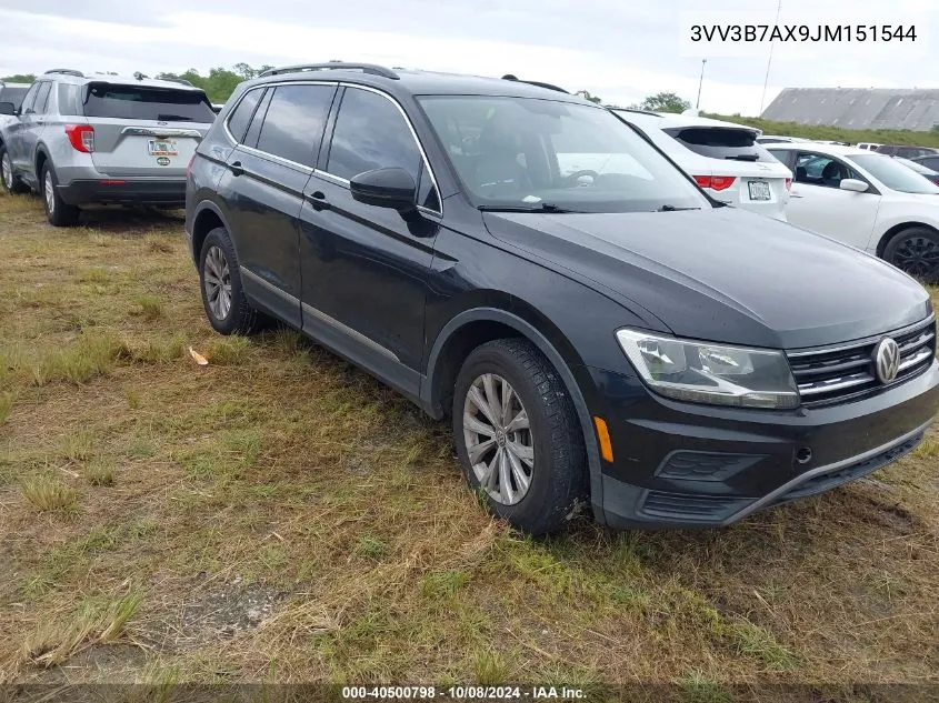 3VV3B7AX9JM151544 2018 Volkswagen Tiguan Se/Sel