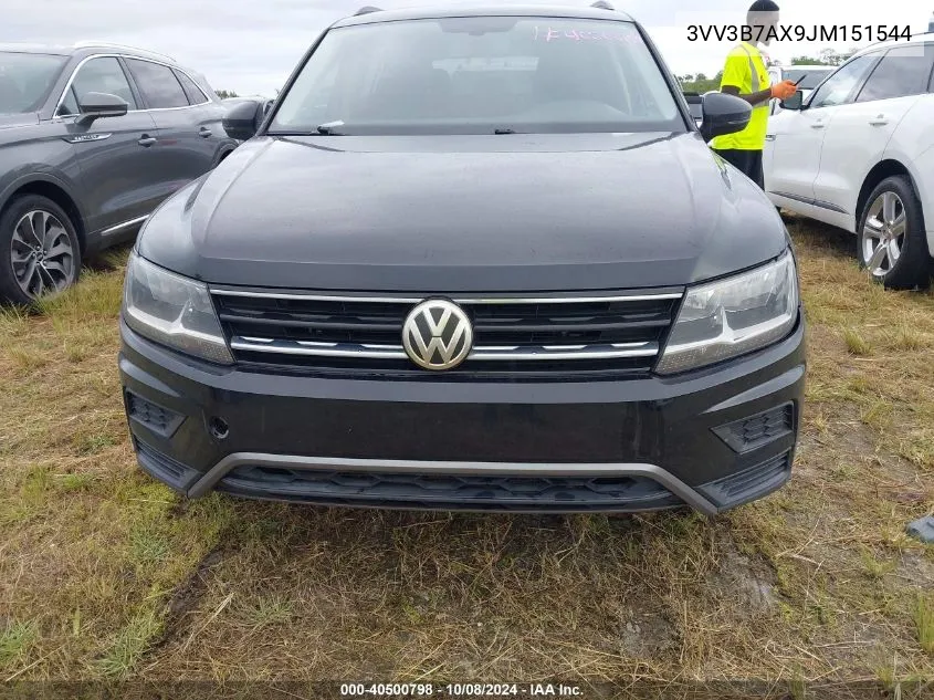 3VV3B7AX9JM151544 2018 Volkswagen Tiguan Se/Sel