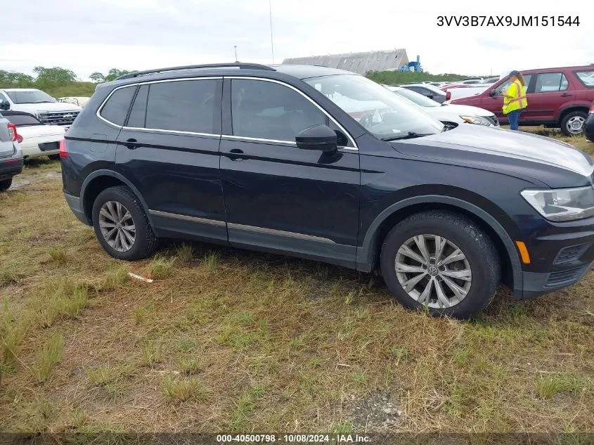 2018 Volkswagen Tiguan Se/Sel VIN: 3VV3B7AX9JM151544 Lot: 40500798