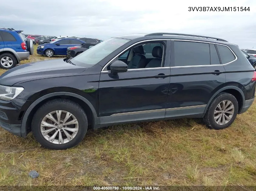 2018 Volkswagen Tiguan Se/Sel VIN: 3VV3B7AX9JM151544 Lot: 40500798