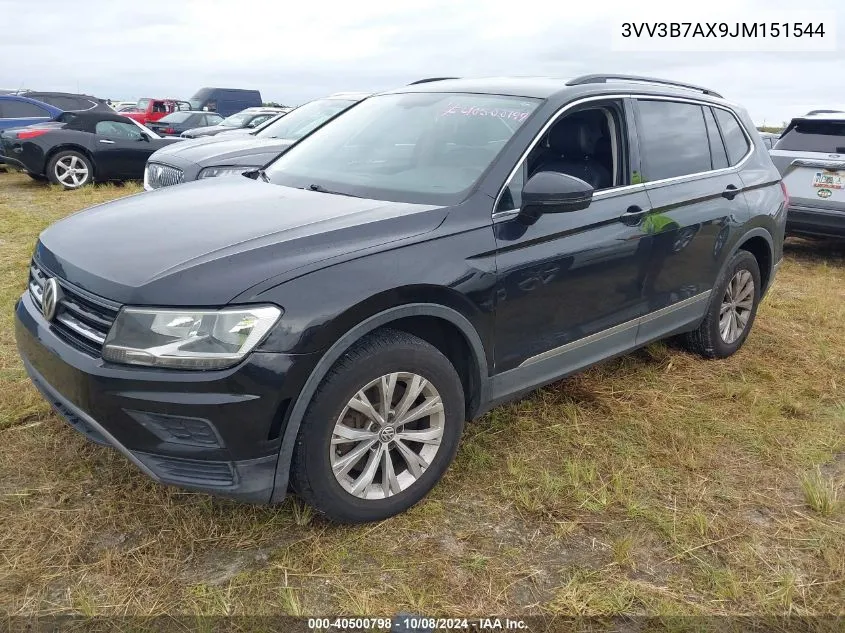 3VV3B7AX9JM151544 2018 Volkswagen Tiguan Se/Sel