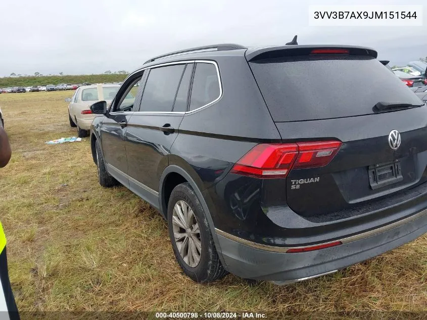 3VV3B7AX9JM151544 2018 Volkswagen Tiguan Se/Sel