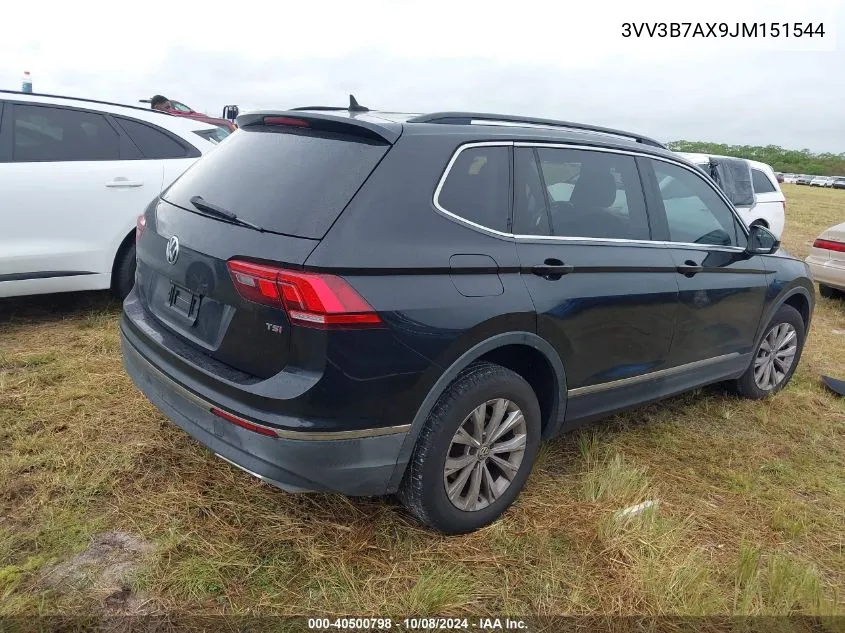 3VV3B7AX9JM151544 2018 Volkswagen Tiguan Se/Sel