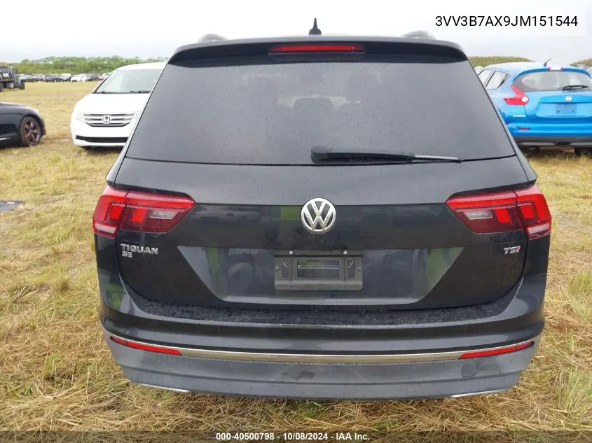 3VV3B7AX9JM151544 2018 Volkswagen Tiguan Se/Sel