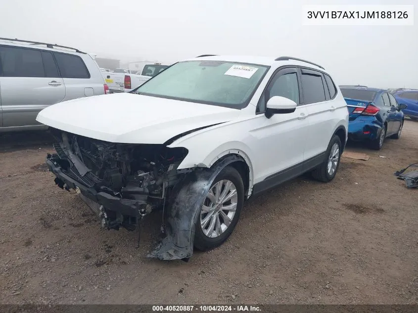 3VV1B7AX1JM188126 2018 Volkswagen Tiguan 2.0T S