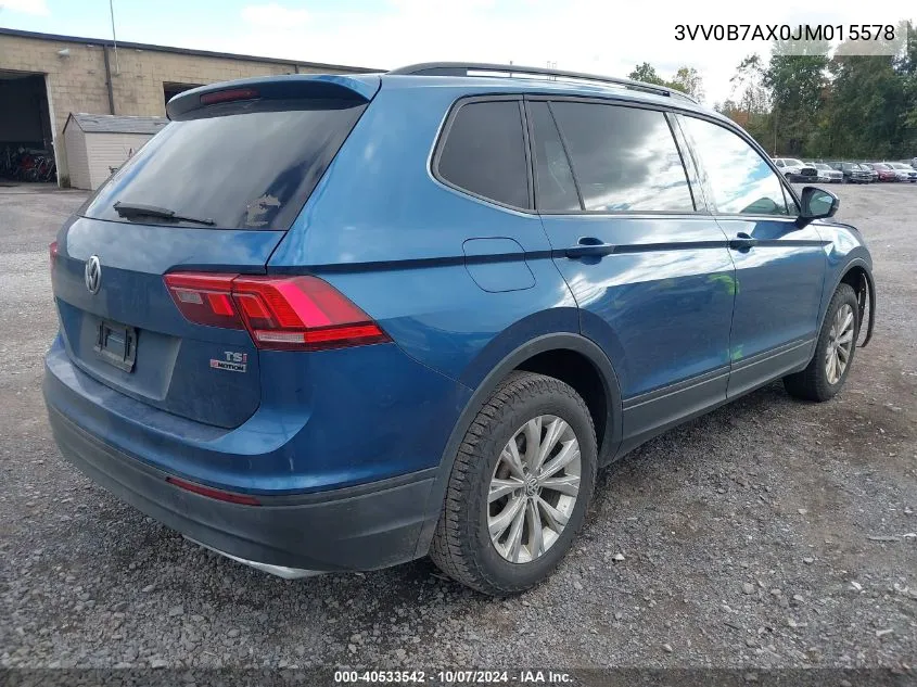 3VV0B7AX0JM015578 2018 Volkswagen Tiguan 2.0T S