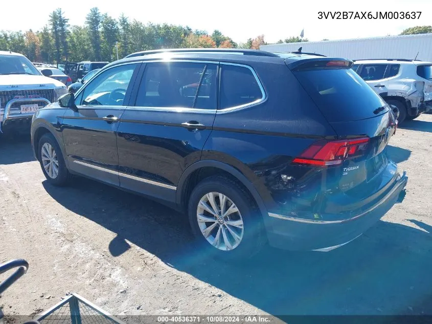 2018 Volkswagen Tiguan 2.0T Se/2.0T Sel VIN: 3VV2B7AX6JM003637 Lot: 40536371