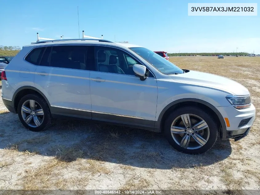 2018 Volkswagen Tiguan Sel Premium VIN: 3VV5B7AX3JM221032 Lot: 40546142