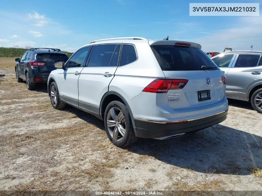 2018 Volkswagen Tiguan Sel Premium VIN: 3VV5B7AX3JM221032 Lot: 40546142