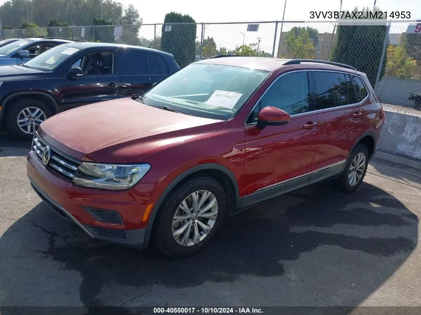 2018 Volkswagen Tiguan 2.0T Se/2.0T Sel VIN: 3VV3B7AX2JM214953 Lot: 40550017