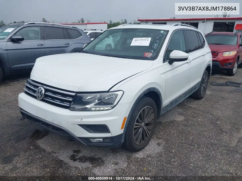 2018 Volkswagen Tiguan 2.0T Se/2.0T Sel VIN: 3VV3B7AX8JM178864 Lot: 40559914