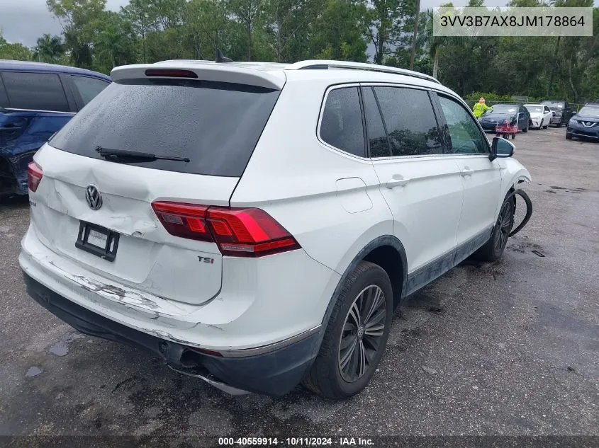 2018 Volkswagen Tiguan 2.0T Se/2.0T Sel VIN: 3VV3B7AX8JM178864 Lot: 40559914