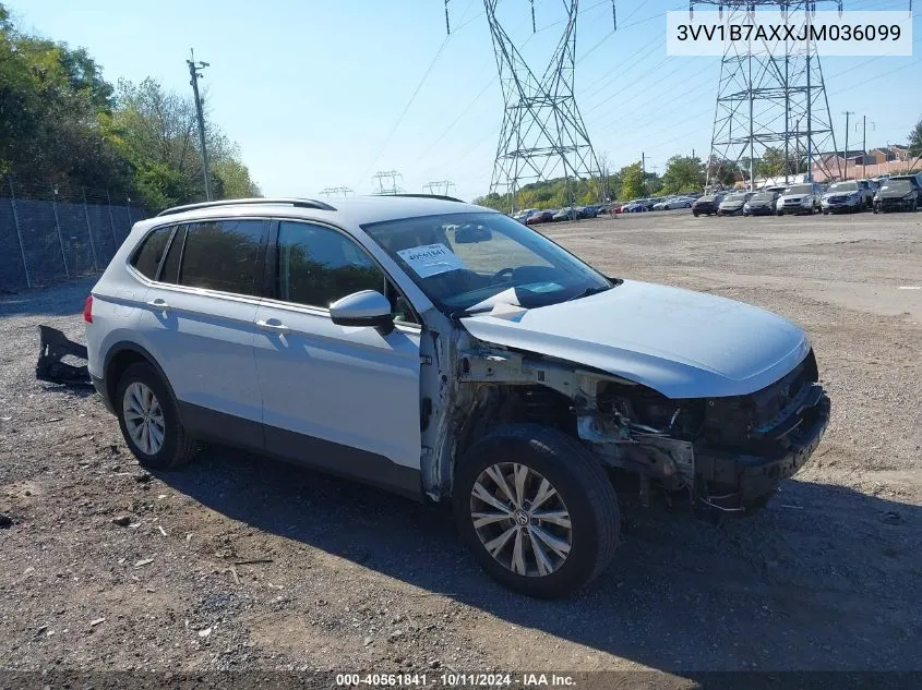 2018 Volkswagen Tiguan 2.0T S VIN: 3VV1B7AXXJM036099 Lot: 40561841