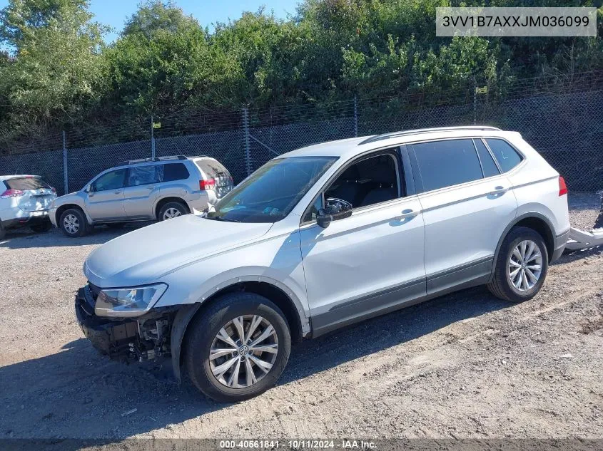 2018 Volkswagen Tiguan 2.0T S VIN: 3VV1B7AXXJM036099 Lot: 40561841