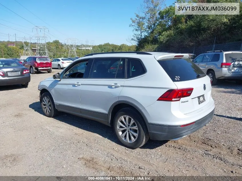 2018 Volkswagen Tiguan 2.0T S VIN: 3VV1B7AXXJM036099 Lot: 40561841