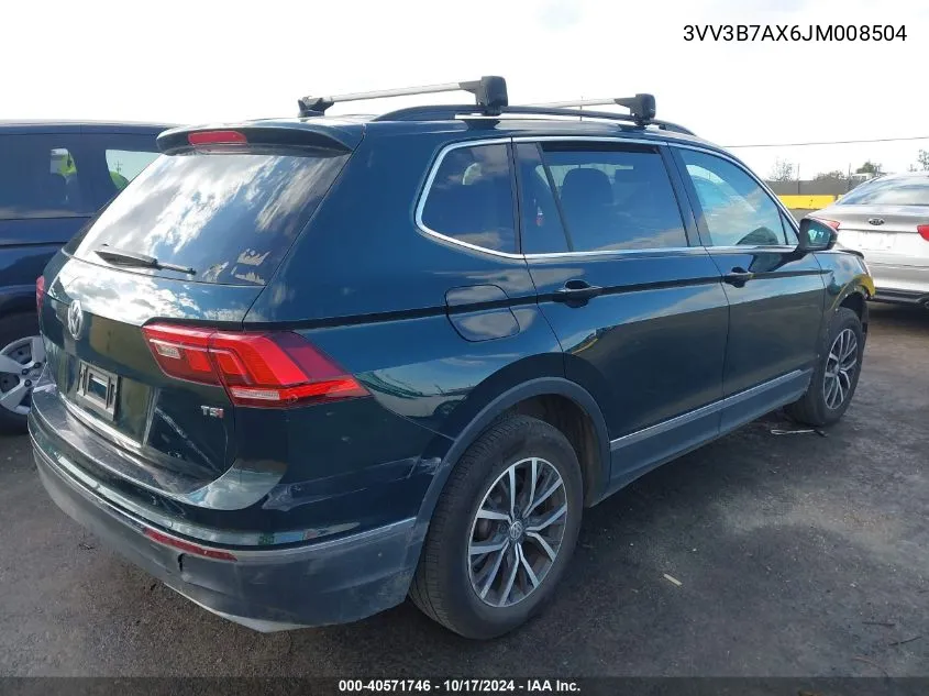 2018 Volkswagen Tiguan 2.0T Se/2.0T Sel VIN: 3VV3B7AX6JM008504 Lot: 40571746