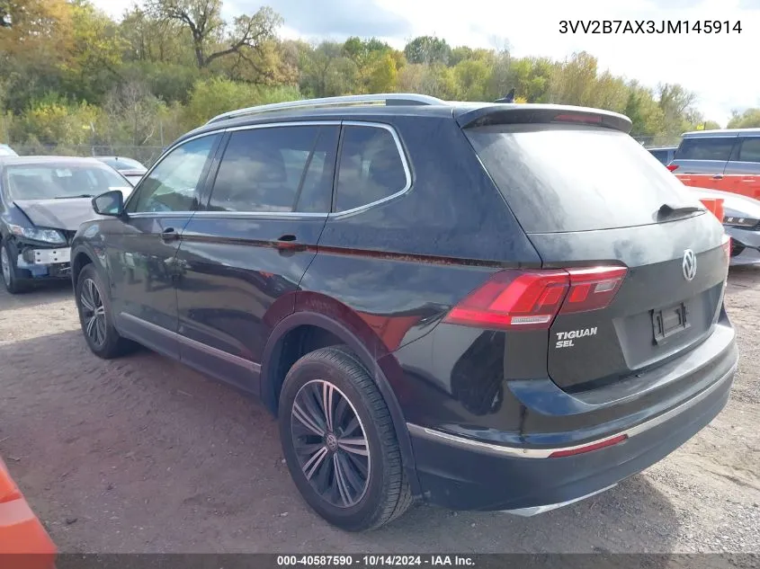 2018 Volkswagen Tiguan 2.0T Se/2.0T Sel VIN: 3VV2B7AX3JM145914 Lot: 40587590