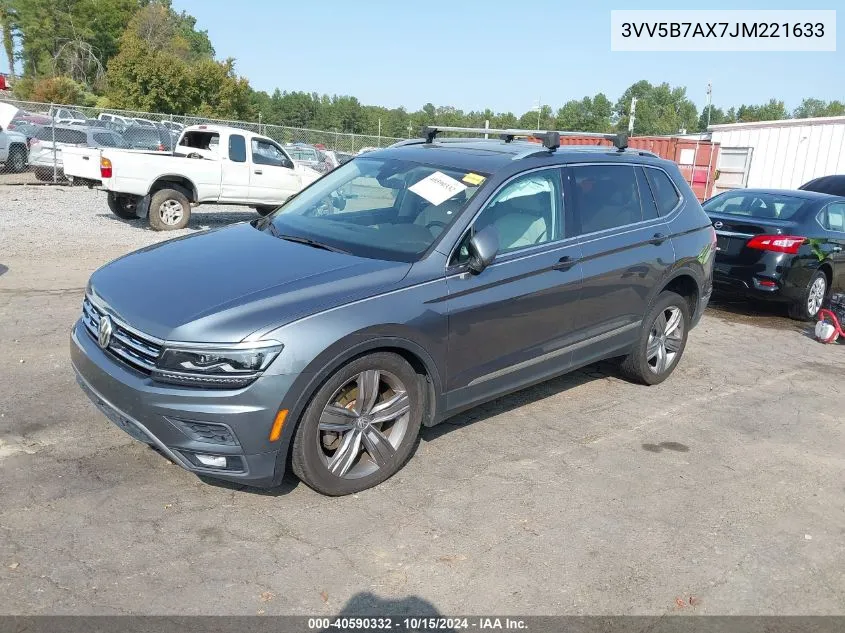 2018 Volkswagen Tiguan 2.0T Sel Premium VIN: 3VV5B7AX7JM221633 Lot: 40590332