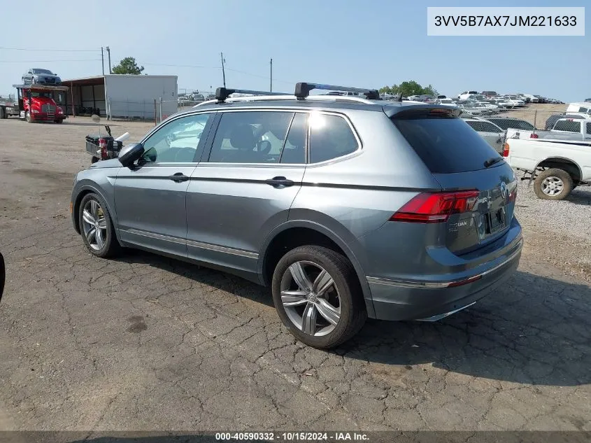 2018 Volkswagen Tiguan 2.0T Sel Premium VIN: 3VV5B7AX7JM221633 Lot: 40590332