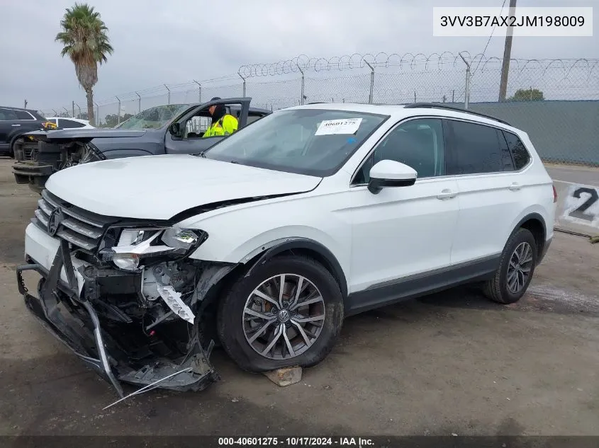 2018 Volkswagen Tiguan 2.0T Se/2.0T Sel VIN: 3VV3B7AX2JM198009 Lot: 40601275