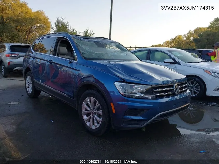 2018 Volkswagen Tiguan 2.0T Se/2.0T Sel VIN: 3VV2B7AX5JM174315 Lot: 40602781