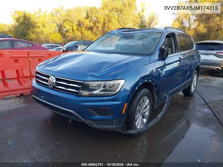 2018 Volkswagen Tiguan 2.0T Se/2.0T Sel VIN: 3VV2B7AX5JM174315 Lot: 40602781