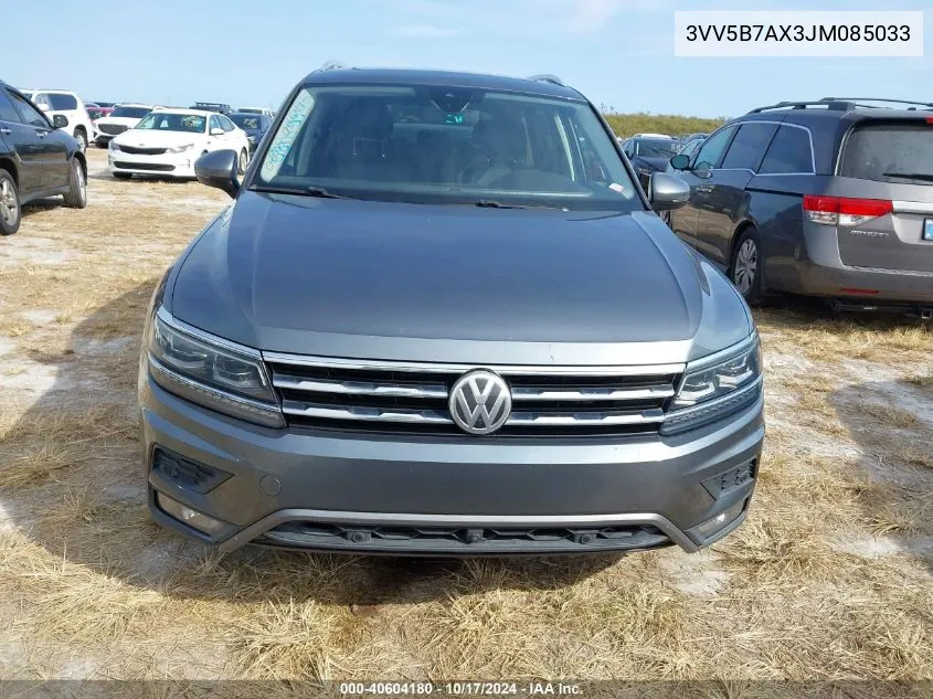 2018 Volkswagen Tiguan Sel Premium VIN: 3VV5B7AX3JM085033 Lot: 40604180