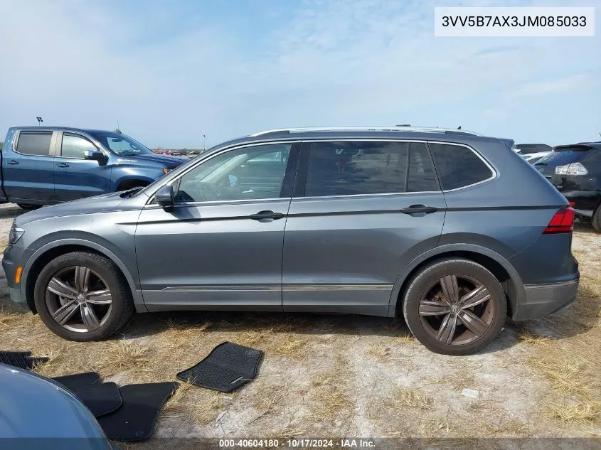 2018 Volkswagen Tiguan Sel Premium VIN: 3VV5B7AX3JM085033 Lot: 40604180