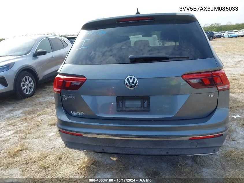 2018 Volkswagen Tiguan Sel Premium VIN: 3VV5B7AX3JM085033 Lot: 40604180