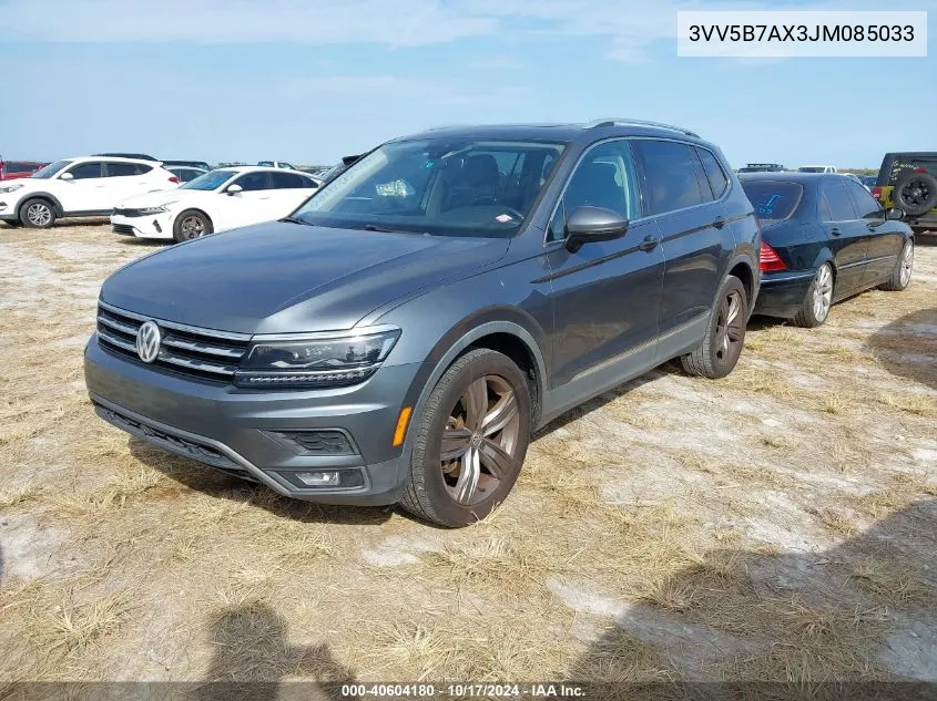 2018 Volkswagen Tiguan Sel Premium VIN: 3VV5B7AX3JM085033 Lot: 40604180