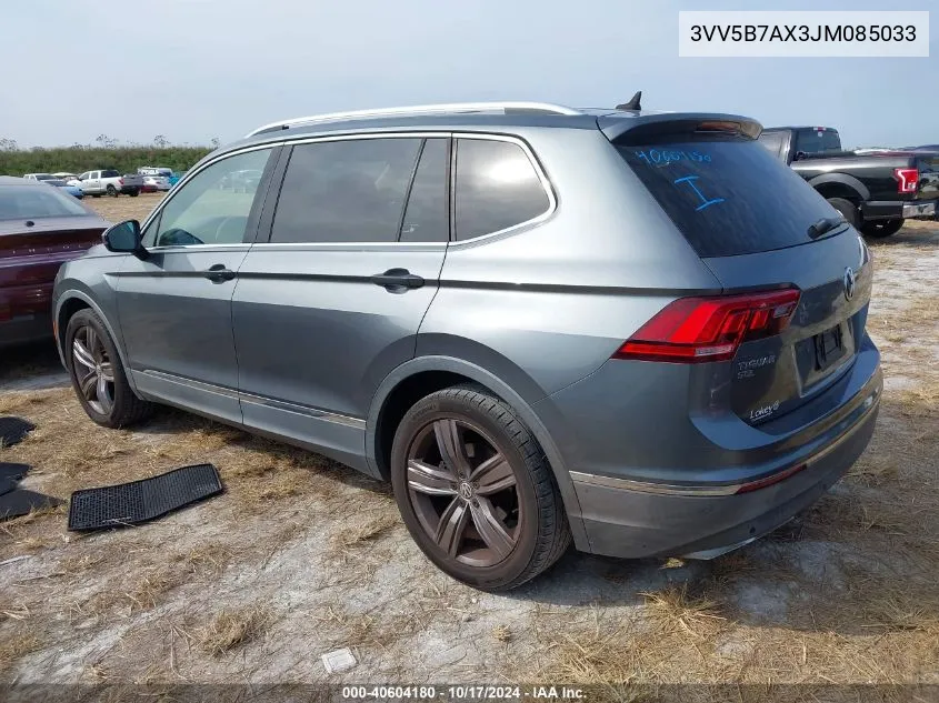 2018 Volkswagen Tiguan Sel Premium VIN: 3VV5B7AX3JM085033 Lot: 40604180