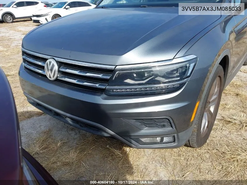 2018 Volkswagen Tiguan Sel Premium VIN: 3VV5B7AX3JM085033 Lot: 40604180