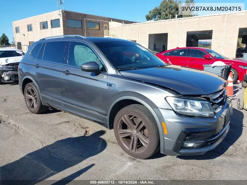 2018 Volkswagen Tiguan 2.0T Se/2.0T Sel VIN: 3VV2B7AX8JM204715 Lot: 40605712