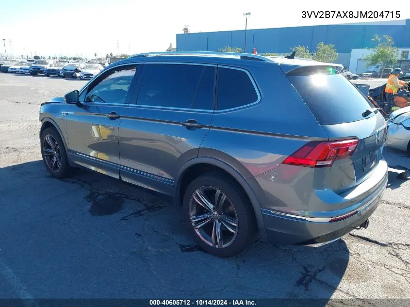 2018 Volkswagen Tiguan 2.0T Se/2.0T Sel VIN: 3VV2B7AX8JM204715 Lot: 40605712