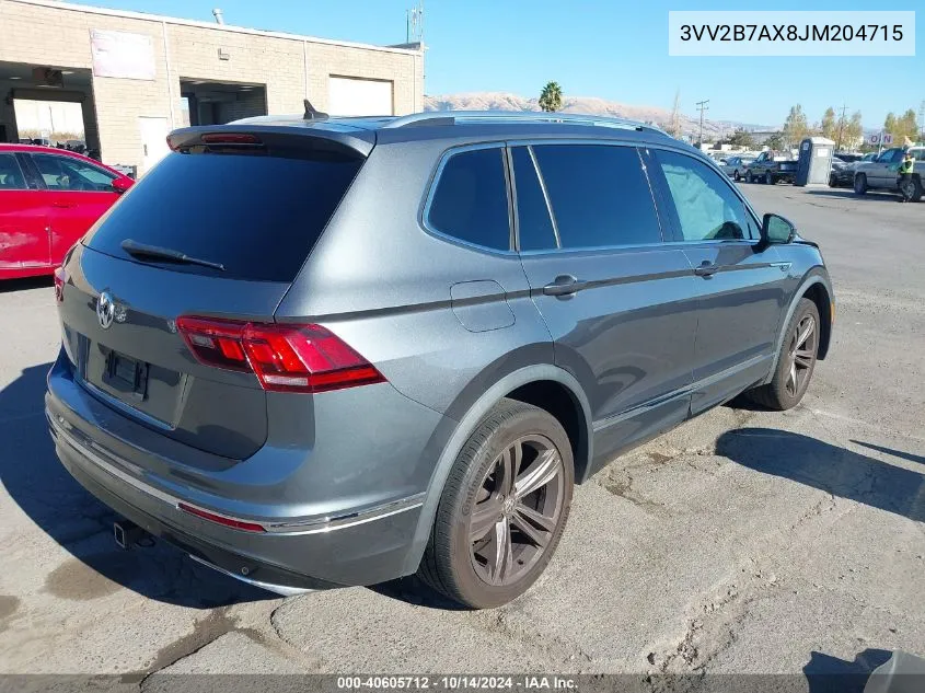 2018 Volkswagen Tiguan 2.0T Se/2.0T Sel VIN: 3VV2B7AX8JM204715 Lot: 40605712