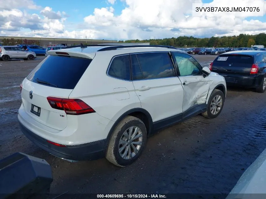 2018 Volkswagen Tiguan 2.0T Se/2.0T Sel VIN: 3VV3B7AX8JM047076 Lot: 40609695