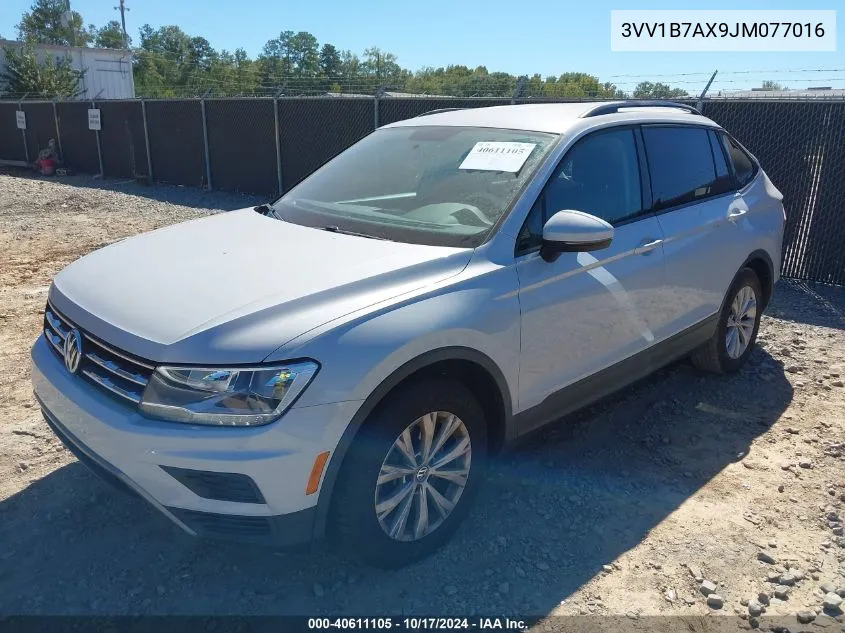 2018 Volkswagen Tiguan 2.0T S VIN: 3VV1B7AX9JM077016 Lot: 40611105