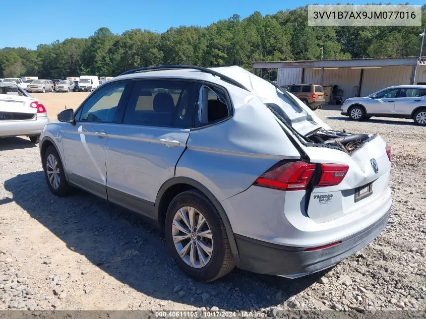 2018 Volkswagen Tiguan 2.0T S VIN: 3VV1B7AX9JM077016 Lot: 40611105