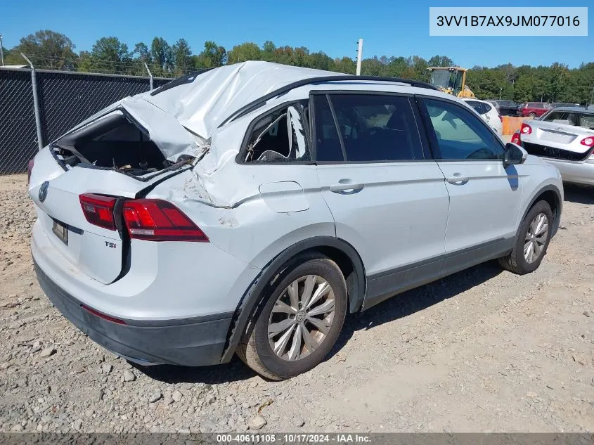 2018 Volkswagen Tiguan 2.0T S VIN: 3VV1B7AX9JM077016 Lot: 40611105