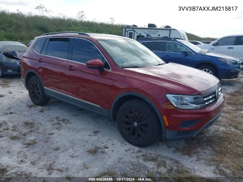 2018 Volkswagen Tiguan Se/Sel VIN: 3VV3B7AXXJM215817 Lot: 40626496