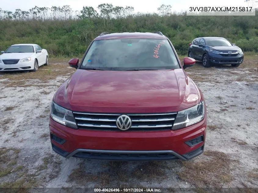 2018 Volkswagen Tiguan Se/Sel VIN: 3VV3B7AXXJM215817 Lot: 40626496