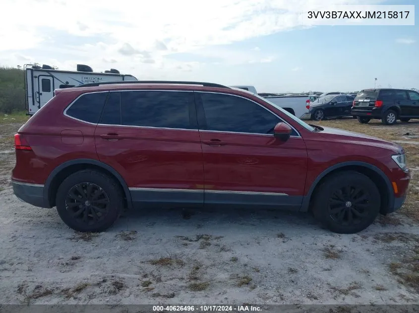 2018 Volkswagen Tiguan Se/Sel VIN: 3VV3B7AXXJM215817 Lot: 40626496